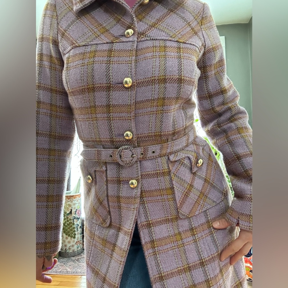 Wool Plaid Coat - Picture 6 of 7